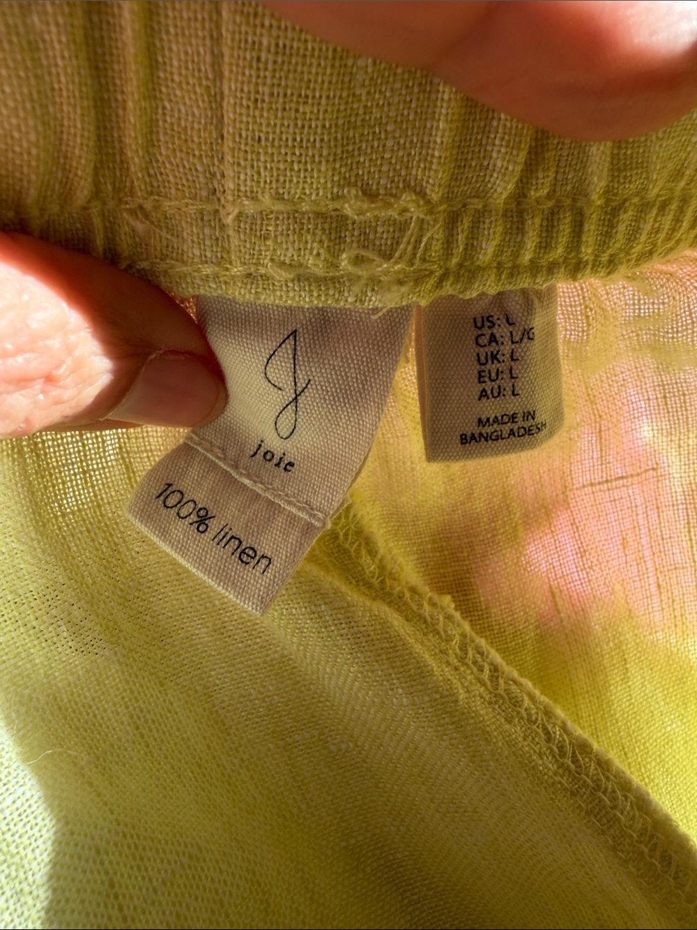 Lime Yellow Mix & Match Linen Set Large EUC - Picture 14 of 14